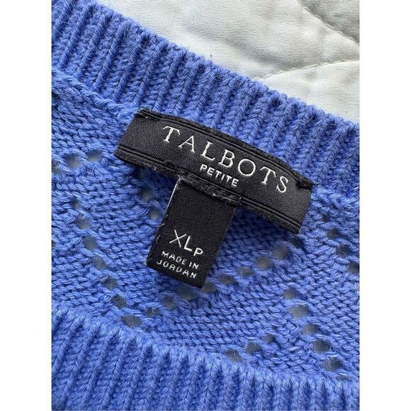 Talbots cotton/linen Pointelle sweater - XLP - Picture 4 of 9